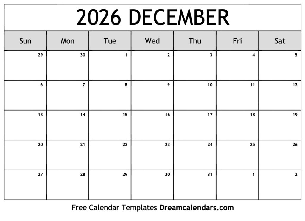 A Visual Guide To December 2026 The Importance Of A Calendar Desktop 