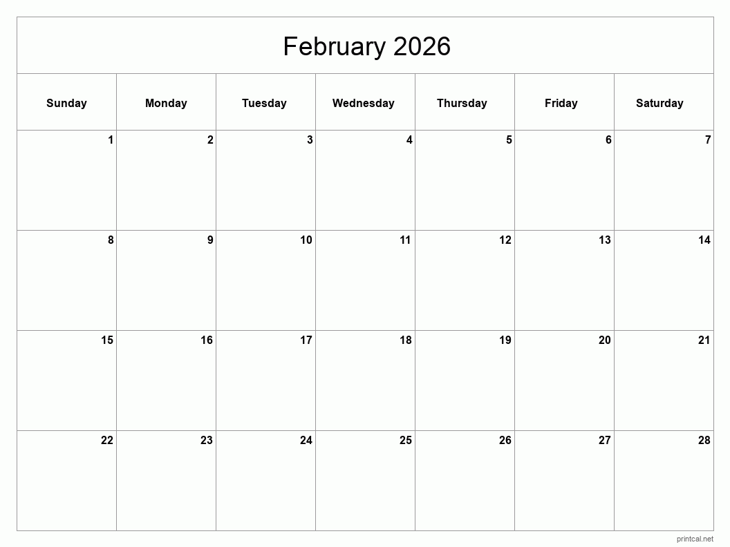 February 2026 Belarus Printable Calendar We Love Printables