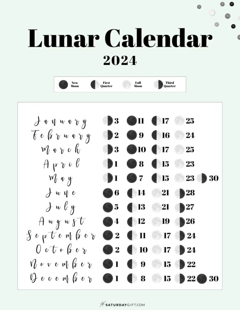 Free Printable Moon Calendar 2025 Robyn Christye