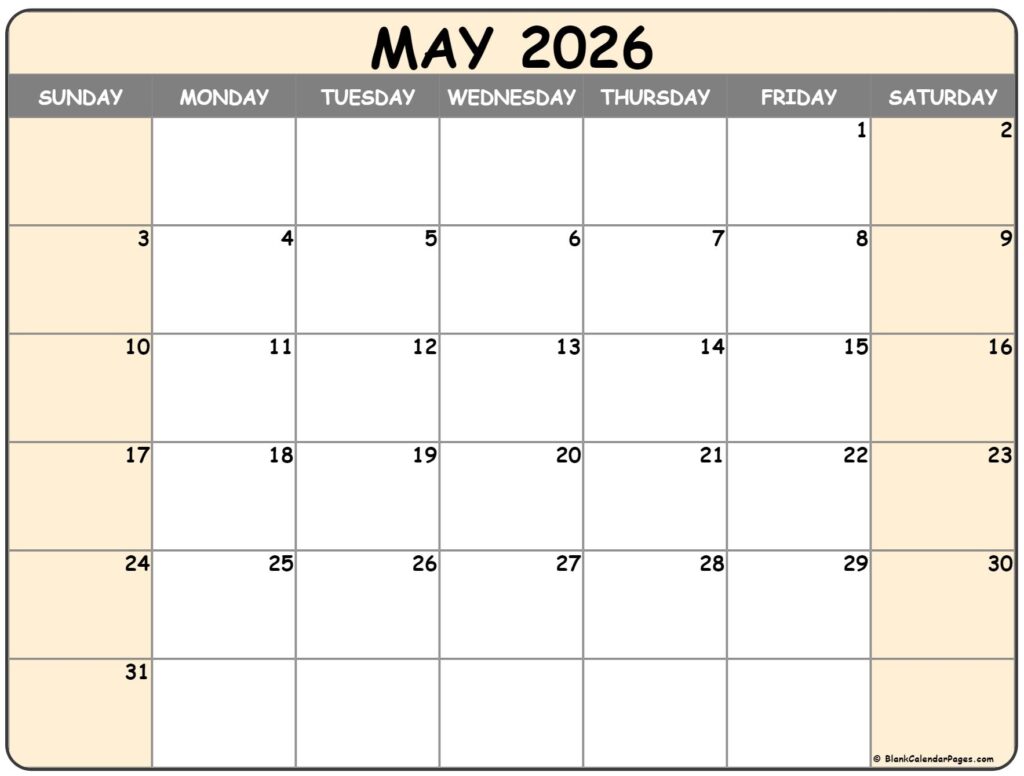 May 2026 Calendar Free Printable Calendars