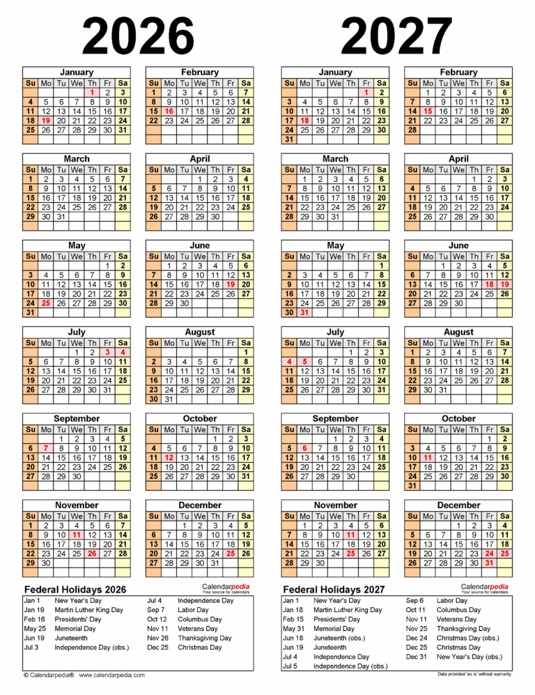 Navigating The Future The Value Of A Printable 2 Year Calendar 2026 