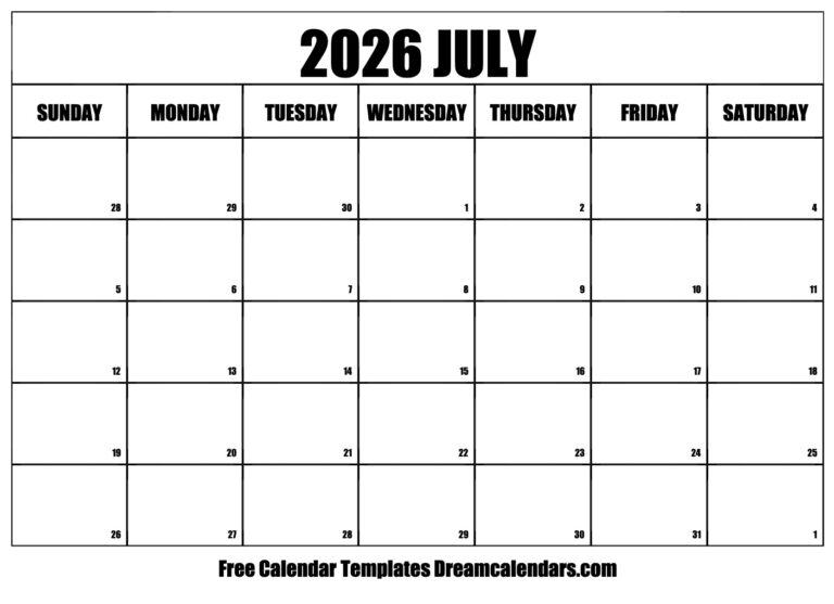 Planning For The Future A Comprehensive Guide To Free Printable July 