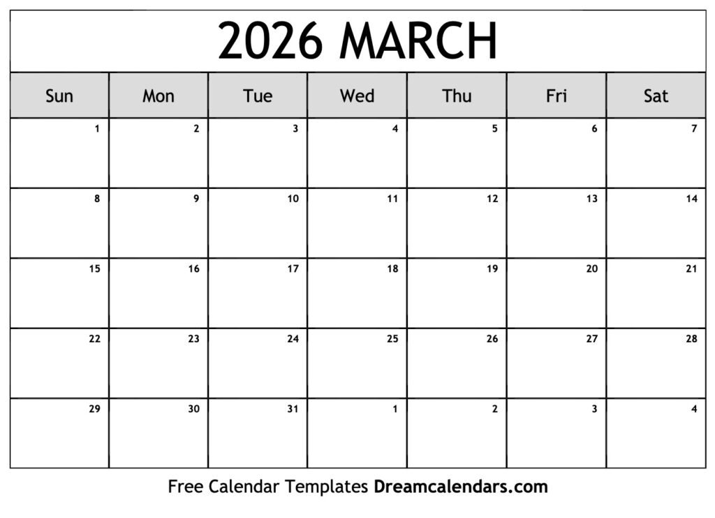 Understanding The March 2026 Calendar A Guide To Planning And 