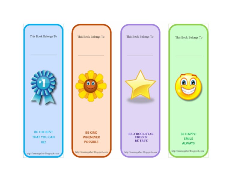 50 Free Printable Bookmark Templates TemplateLab