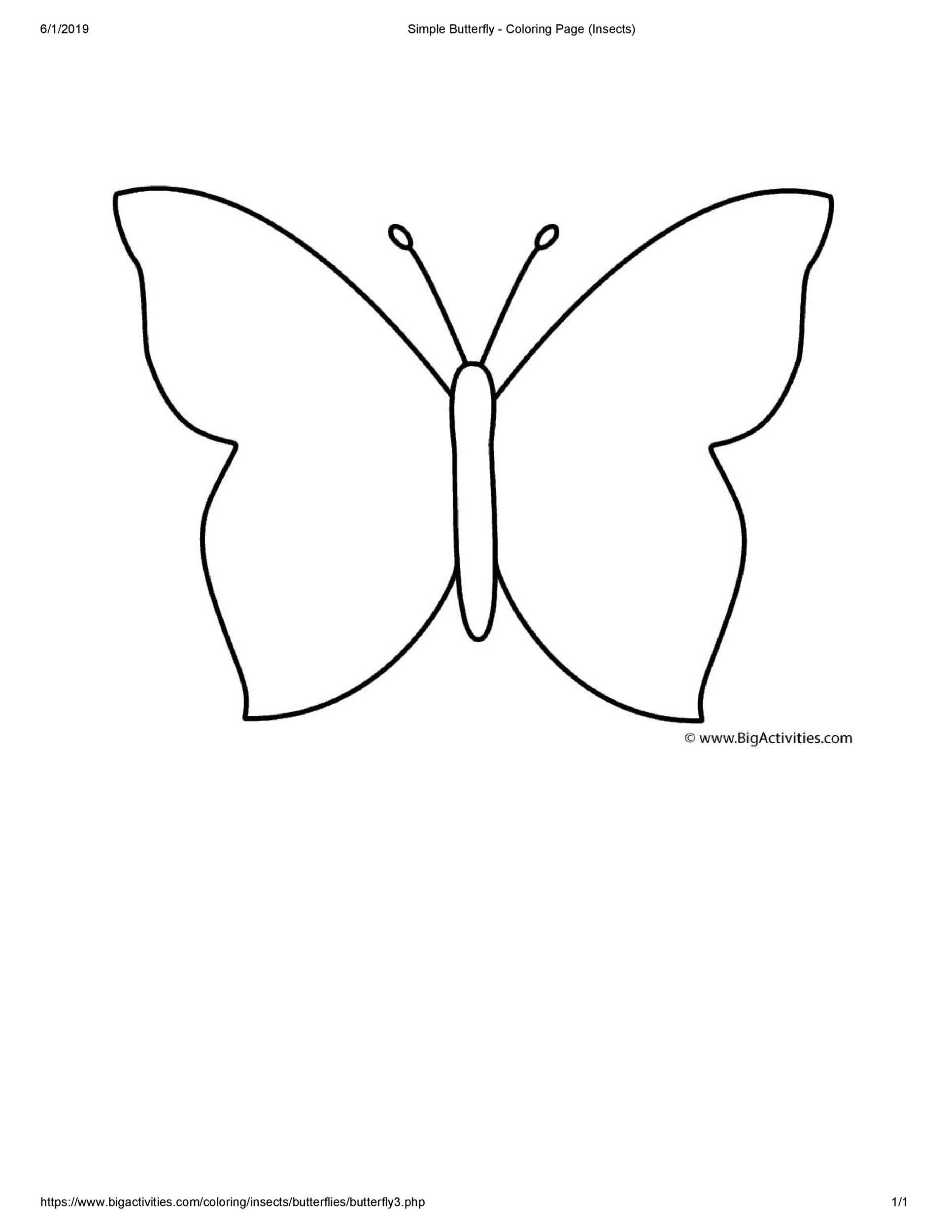 50 Printable Cut Out Butterfly Templates TemplateLab