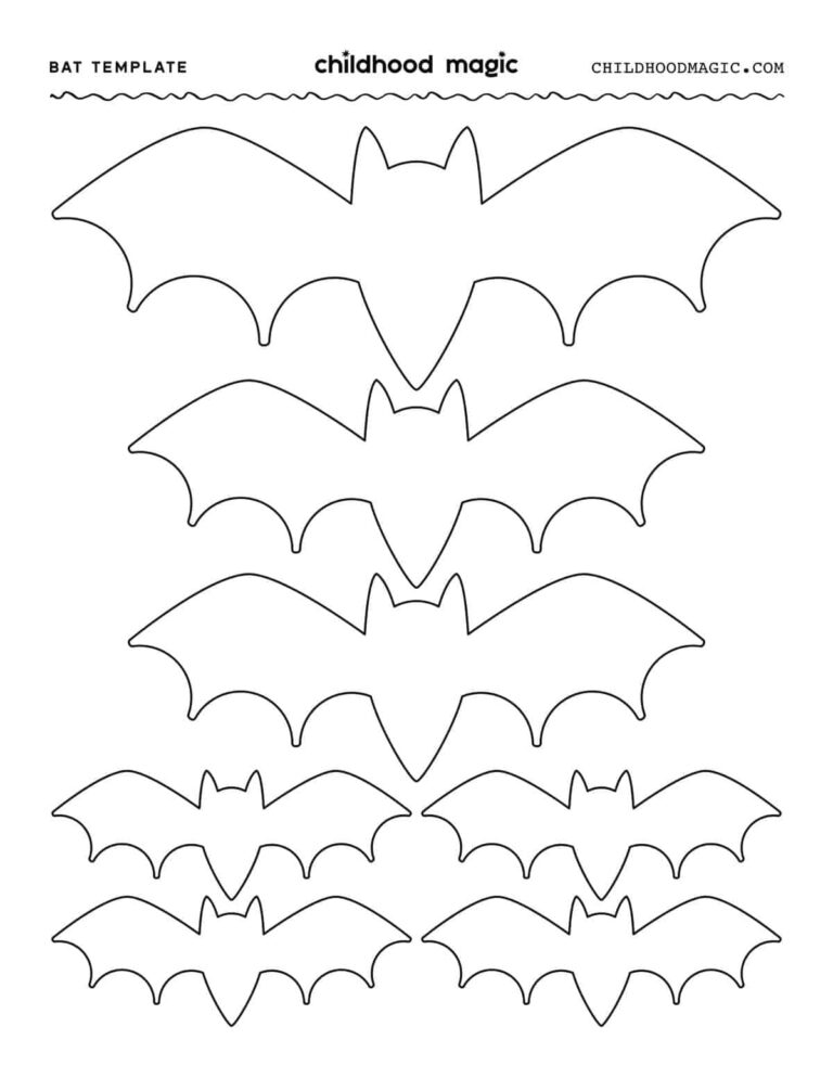 Bat Template Printable Pdf Free Printable
