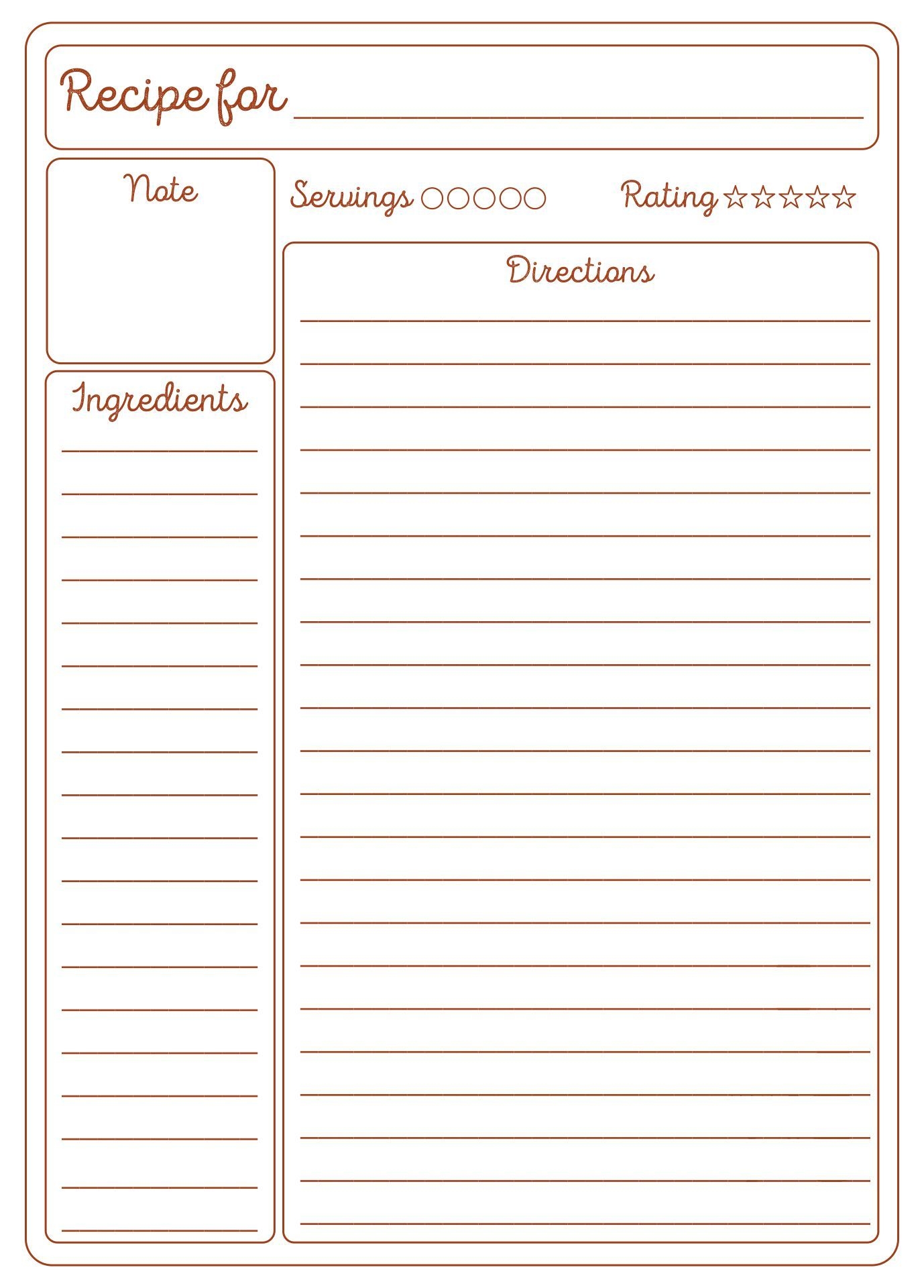 Blank Recipe Cards 10 Free PDF Printables Printablee Worksheets 