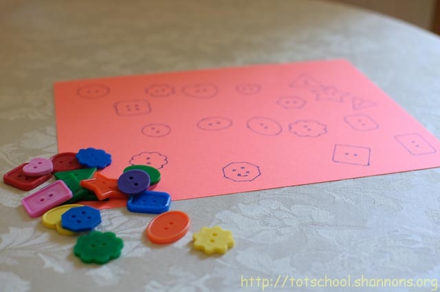 Button Outline Matching Shannon 39 s Tot School