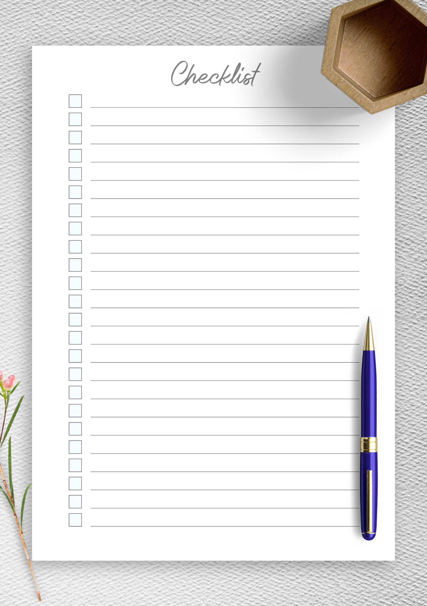 Checklist Template