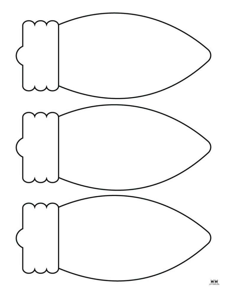 Christmas Lights Template Free Printable Pages