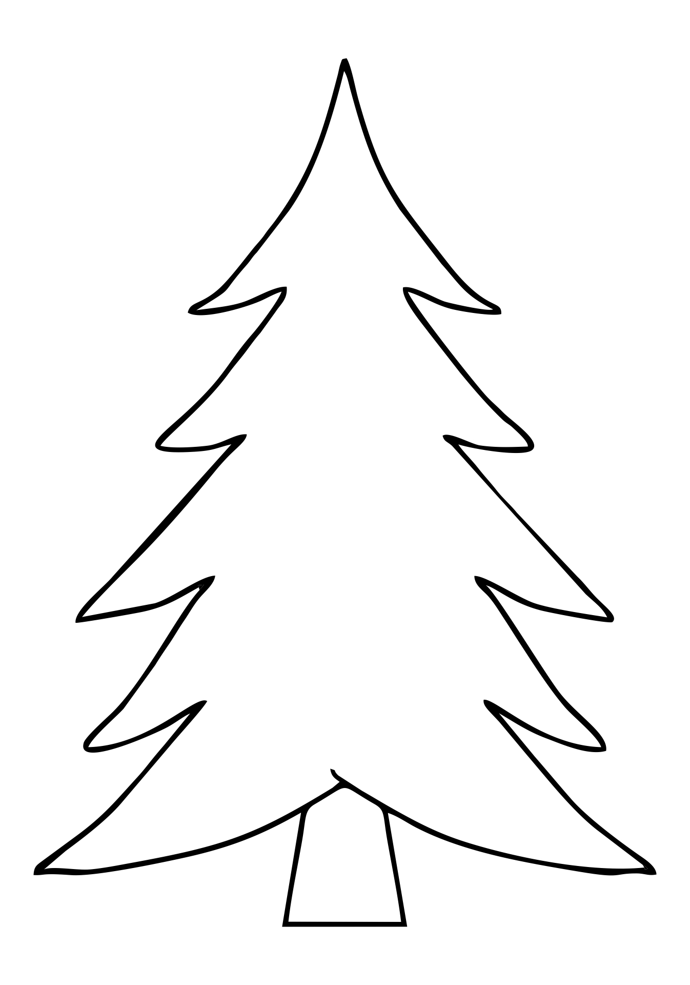Christmas Tree Stencil 11 Free PDF Printables Printablee