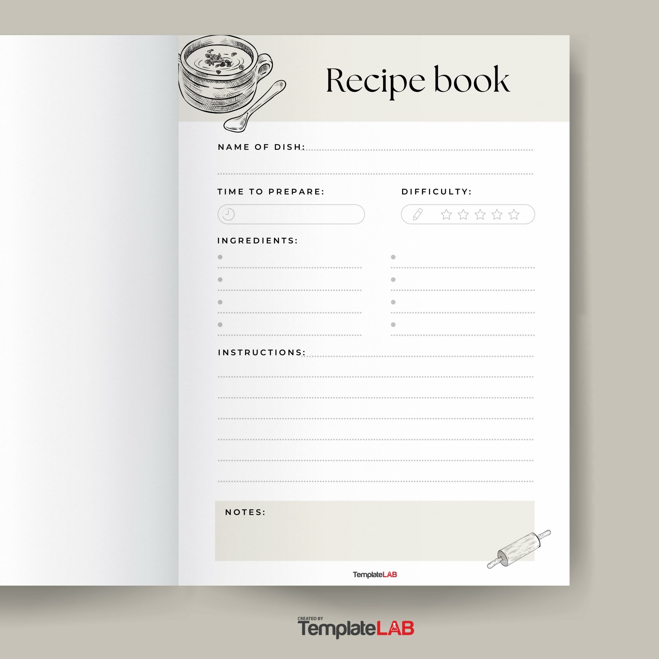 Cookbook Template Printable Discount Offers Nationaldefensepac