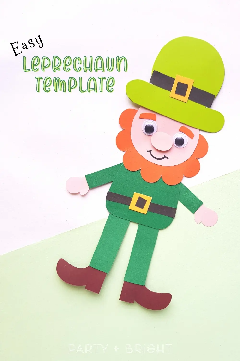 Crafty Fun For St Patrick 39 s Day Free Printable Leprechaun Template