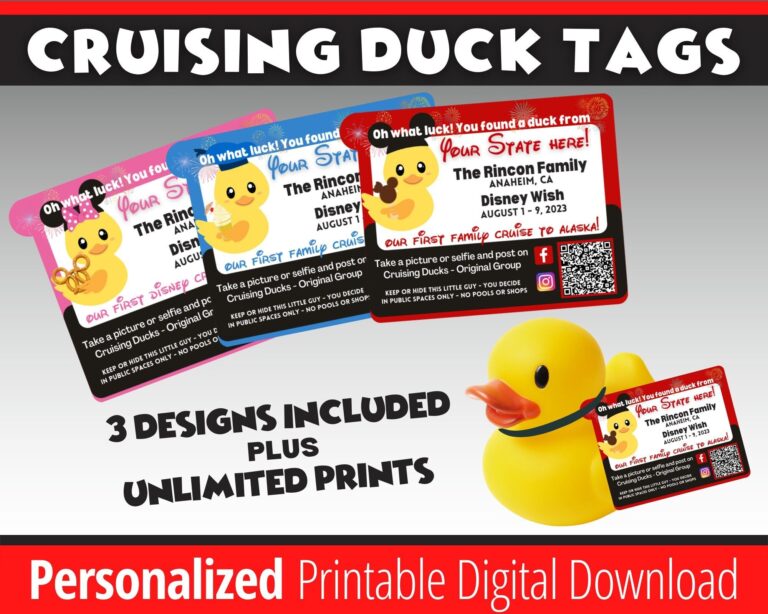 Cruising Ducks Tag Digital Download Tags For Ducks Carnival Etsy 