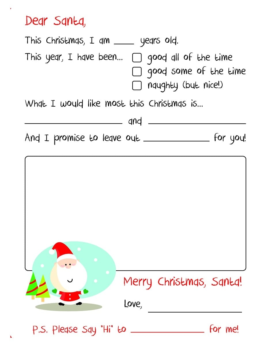 Download Printable Santa Letter Template Free Download And Print For You 