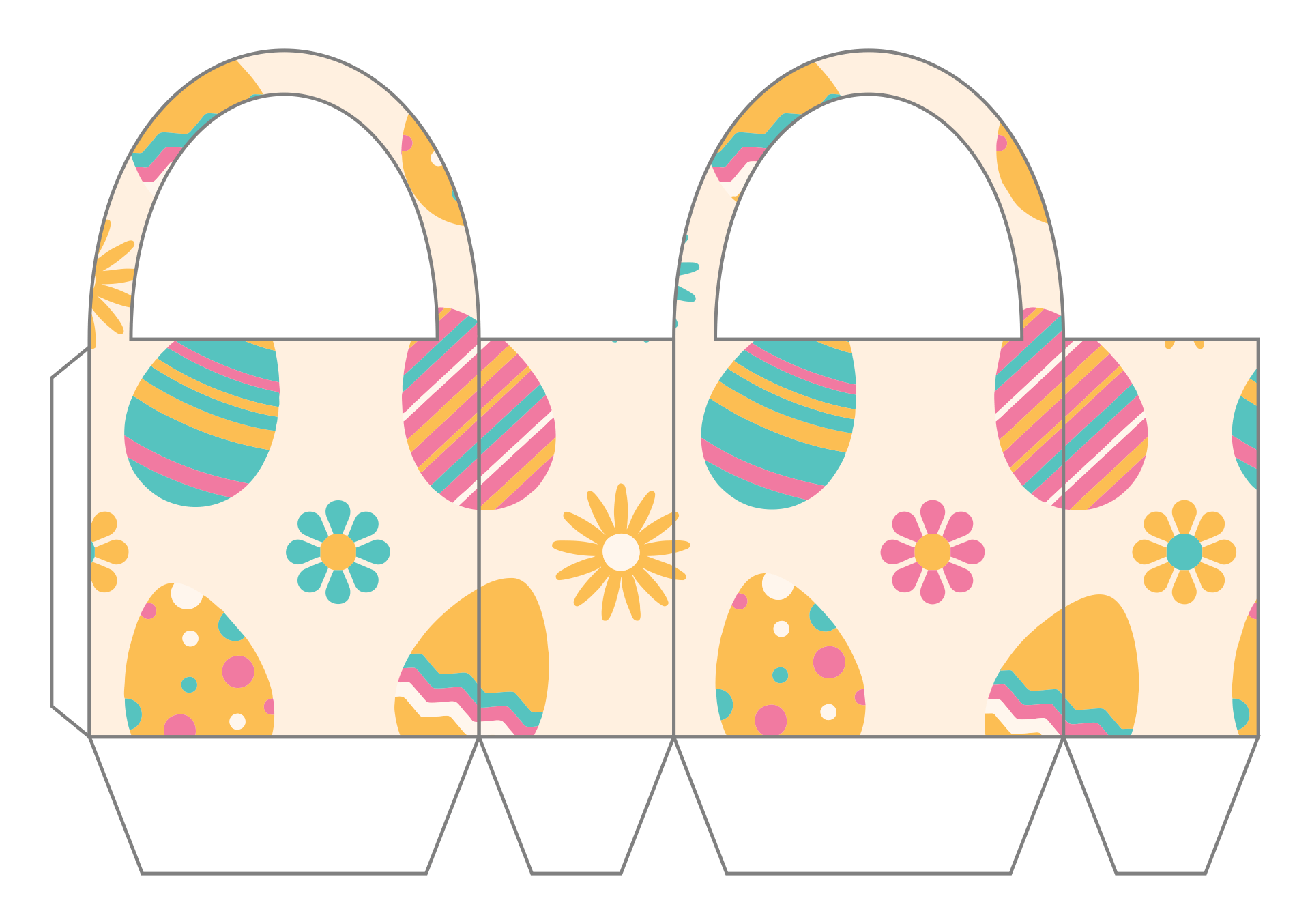 Easter Basket Template Printable Social Media Template