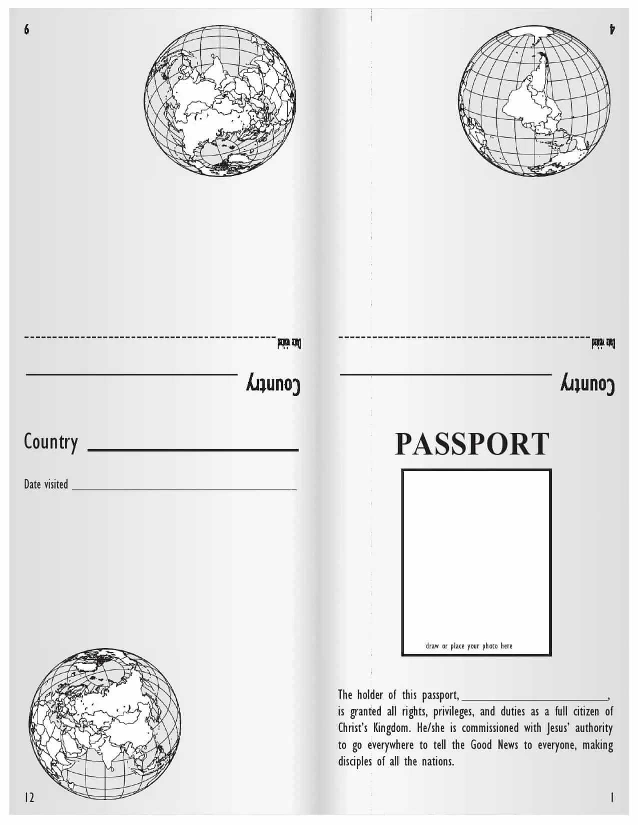 Editable Free Printable Passport Template Printable Templates By Nora