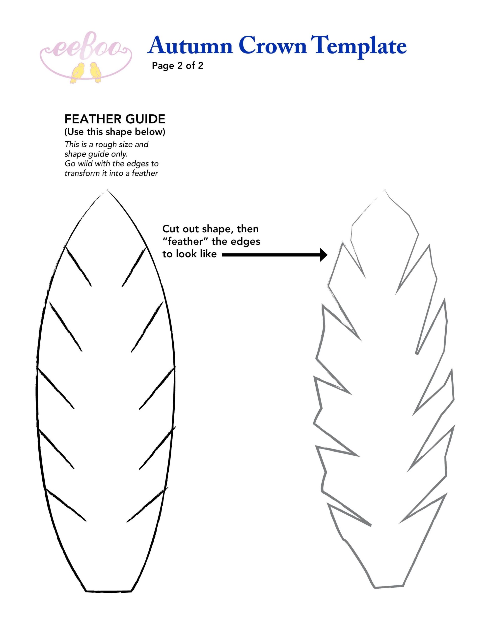 Feather Printable Template Social Media Template