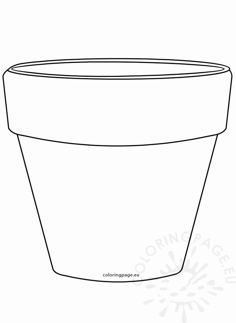 Flower Pot Printable Template Social Media Template