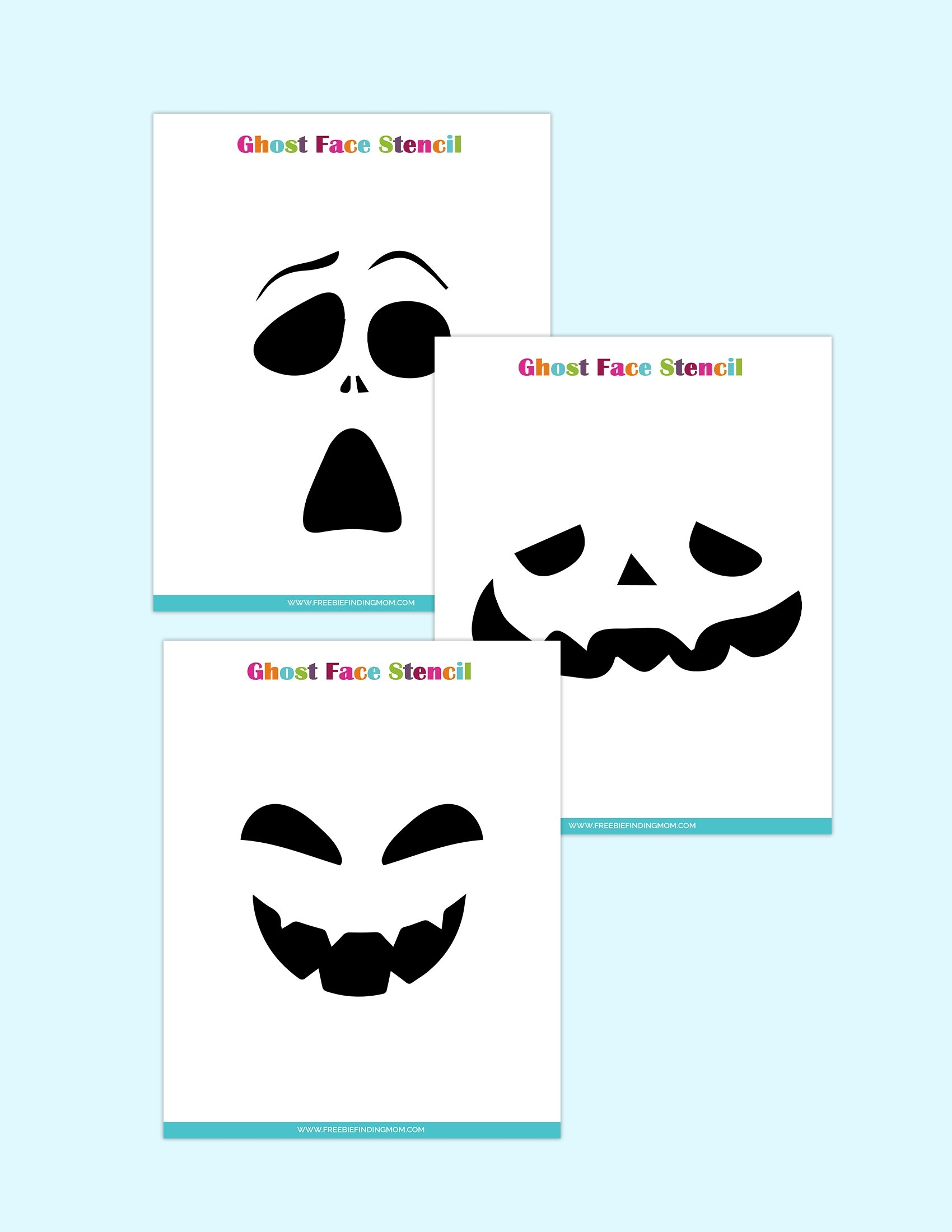 Free Downloadable Stencils Ghost Face Pumpkin For Carving