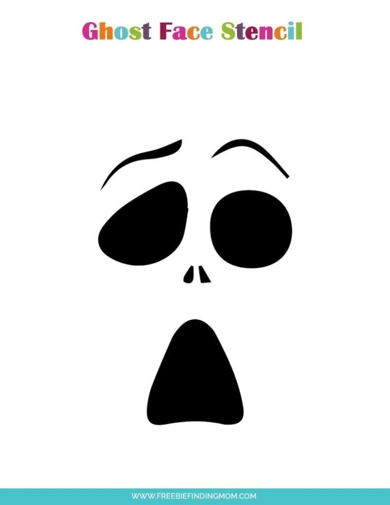 Free Downloadable Stencils Ghost Face Pumpkin For Carving