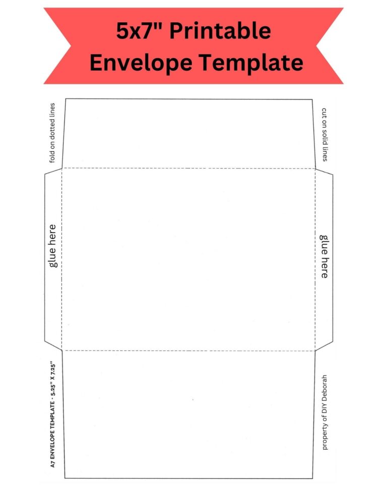 Free Envelope Template Printable PDF Easy Download Printables For 