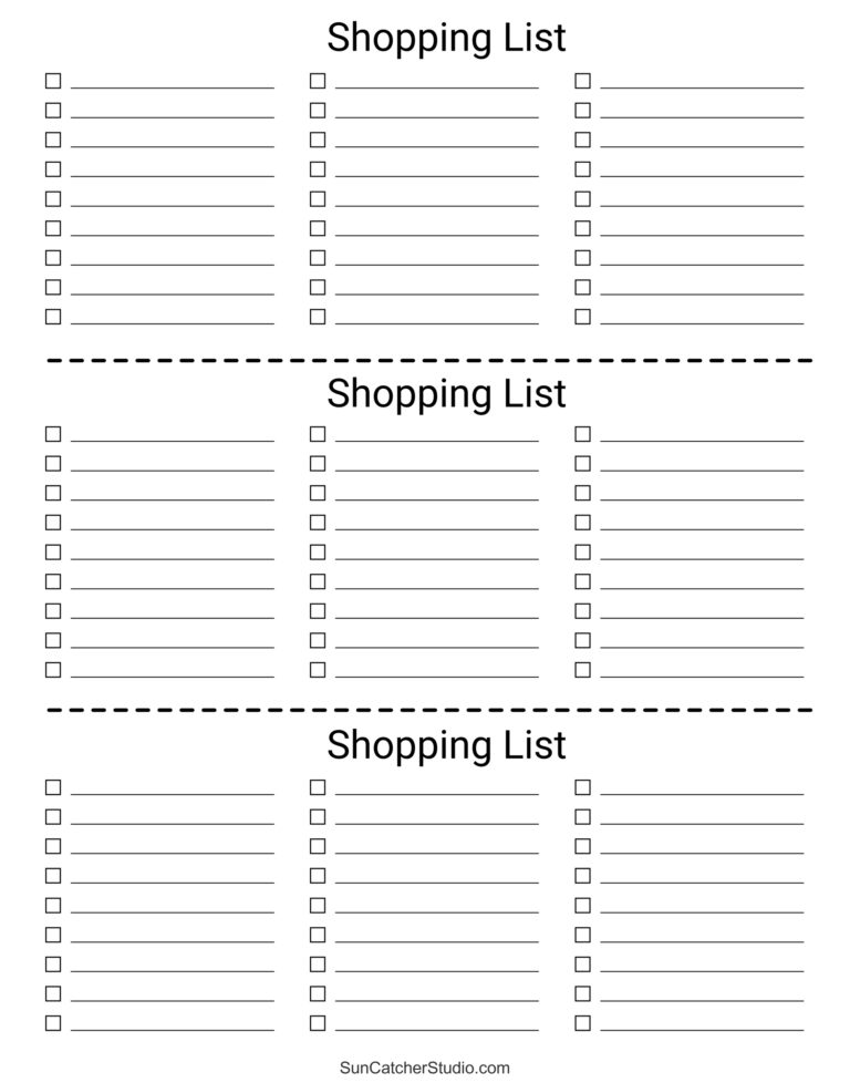 Free Grocery List Template Printable Printables Template Free