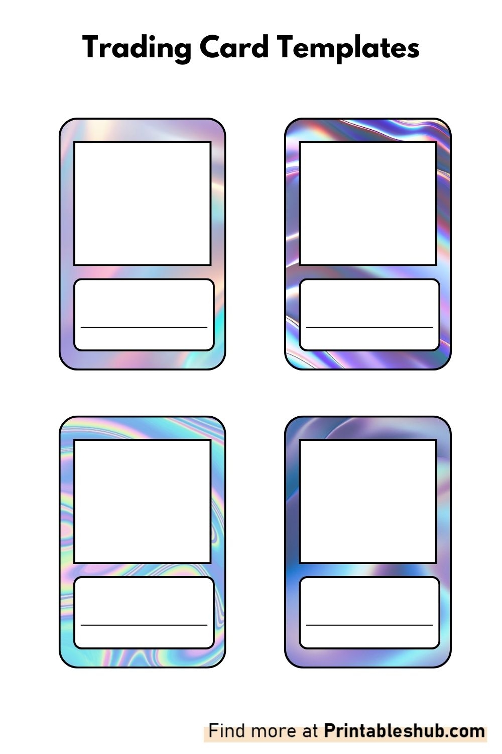 Free Printable Blank Trading Card Templates PDF Included Printables Hub