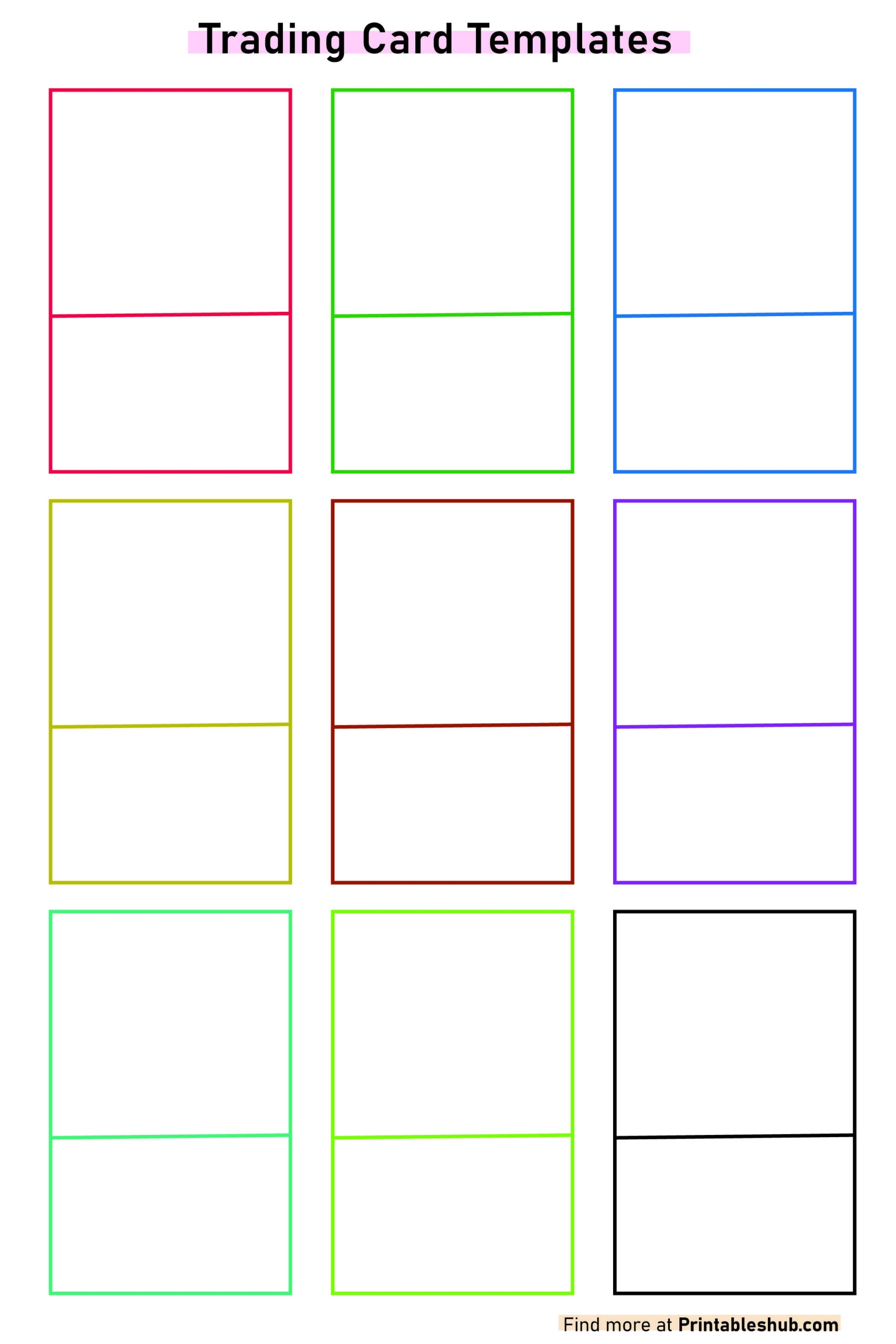 Free Printable Blank Trading Card Templates PDF Included Printables Hub
