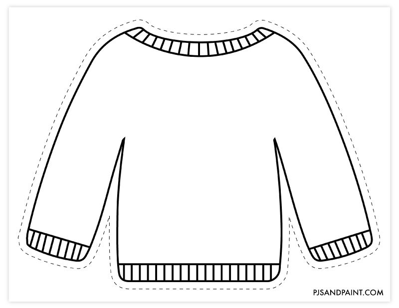 Free Printable Christmas Sweater Template Ugly Christmas Sweater 