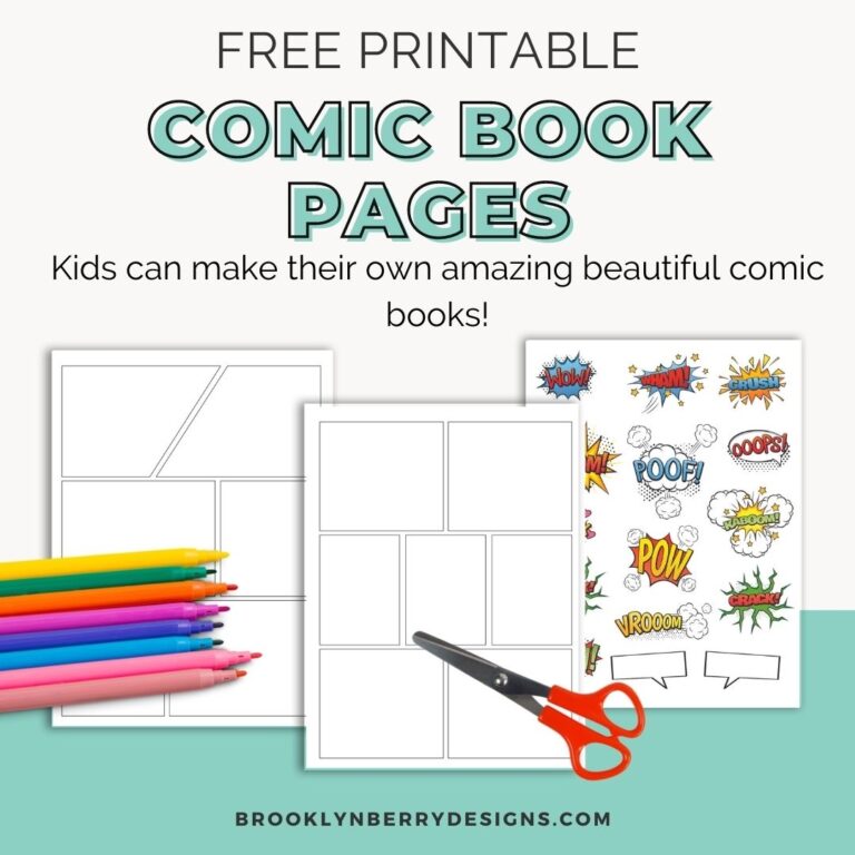Free Printable Comic Book Template Easy DIY Fun Printables For Everyone