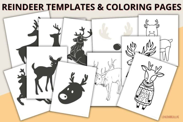 FREE Printable Reindeer Template Paper Craft For Kids Love Our Real 