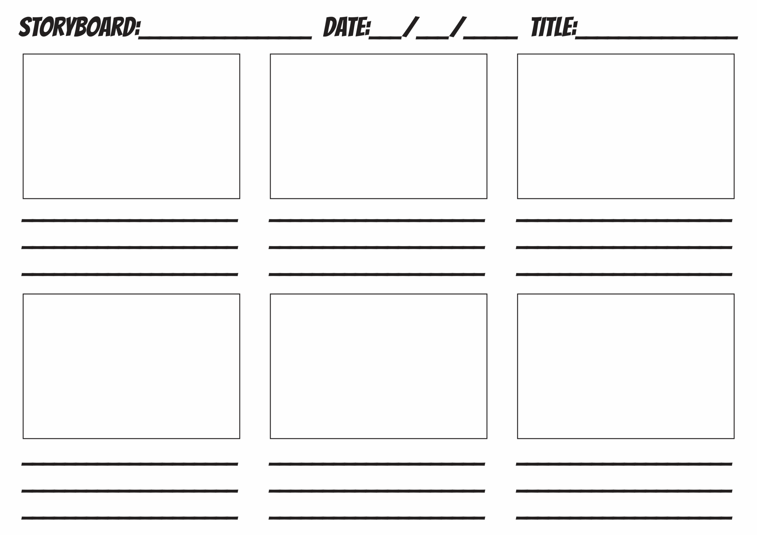 Free Printable Storyboard Template PDF More Printables For Everyone