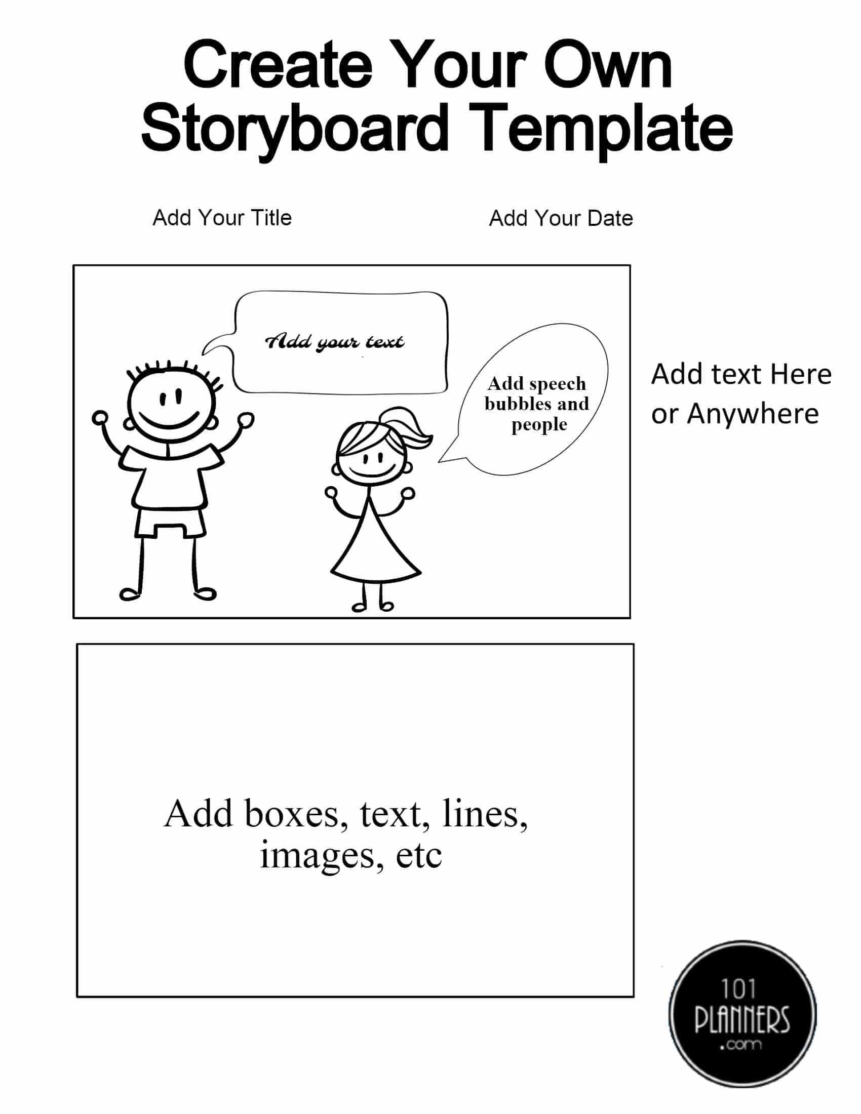 Free Printable Storyboard Template PDF More Printables For Everyone