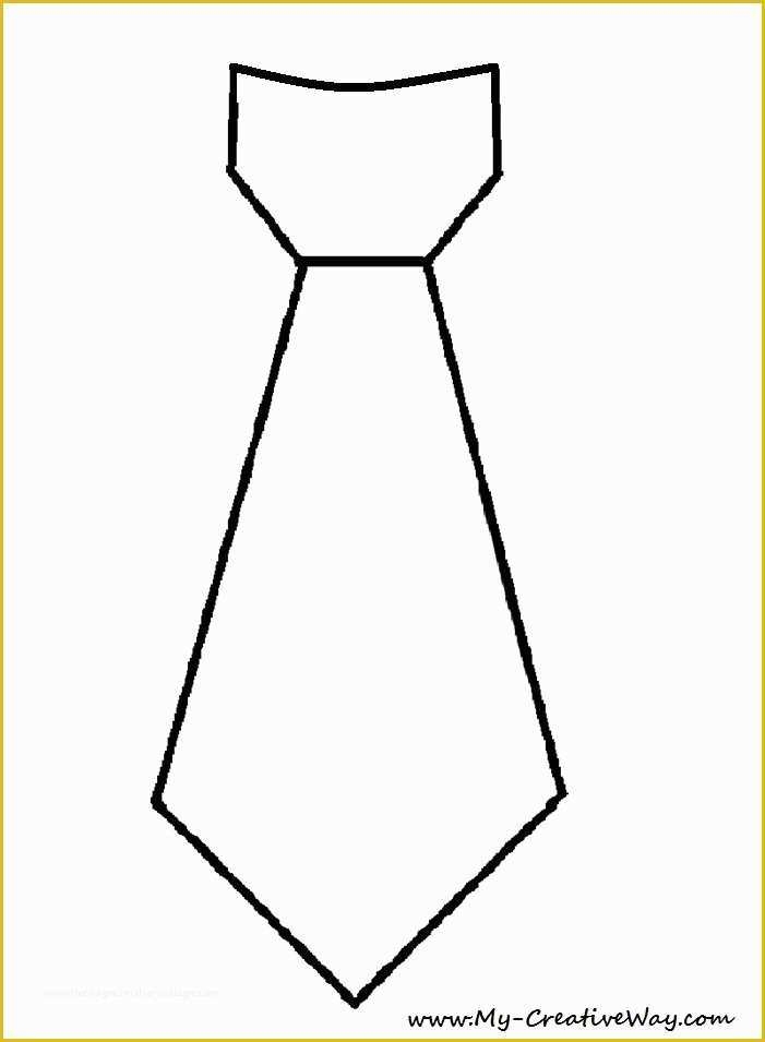 Free Printable Tie Template Of Tie Clipart Template Pencil And In Color 