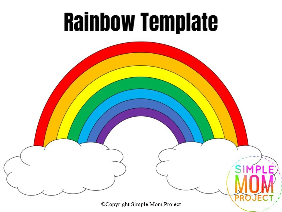 Free Rainbow Template Printable Fun DIY Crafts Printables For Everyone