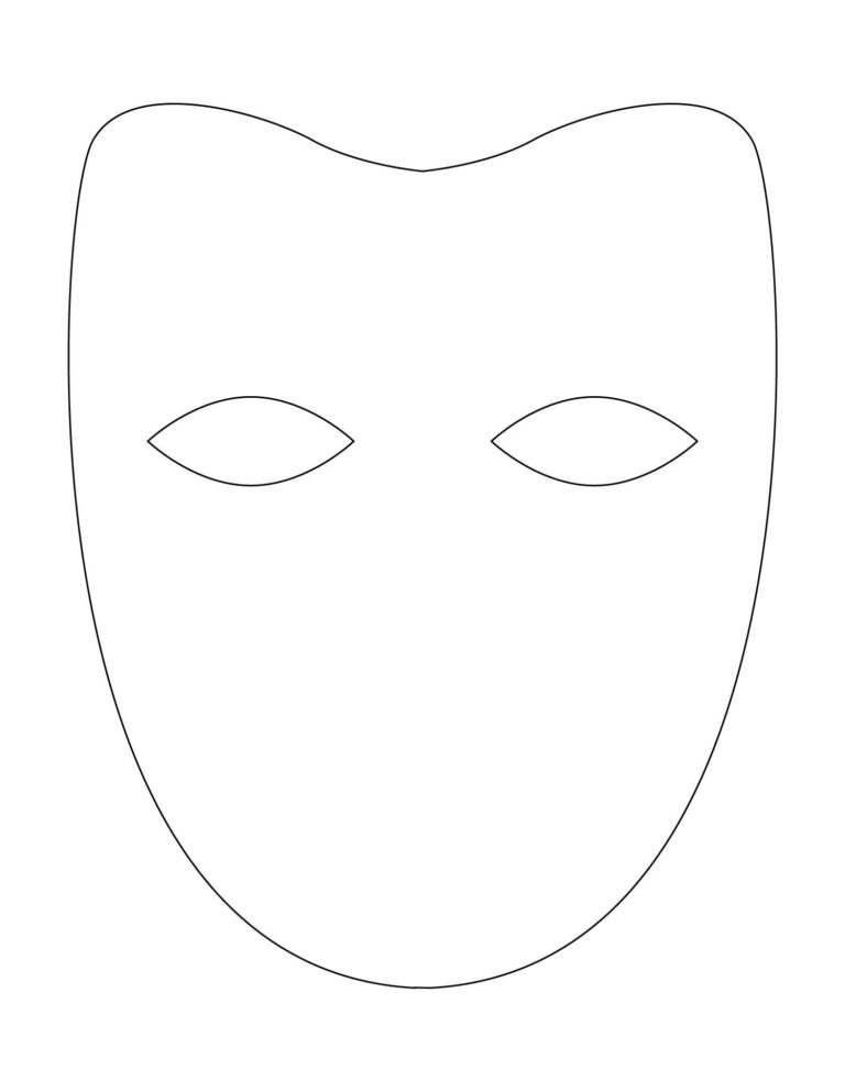 Full Face Mask Template Printable Mask Template Mask Template 