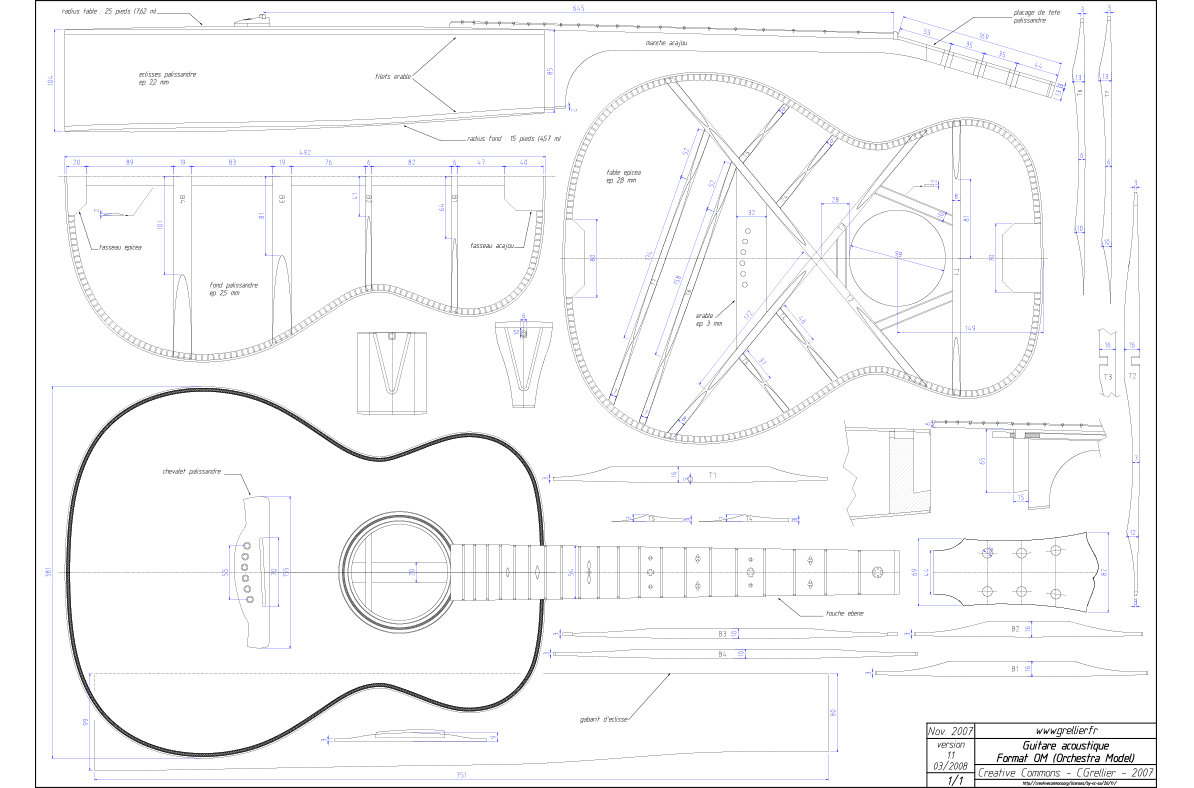 Full Size Printable Guitar Templates Free Printable
