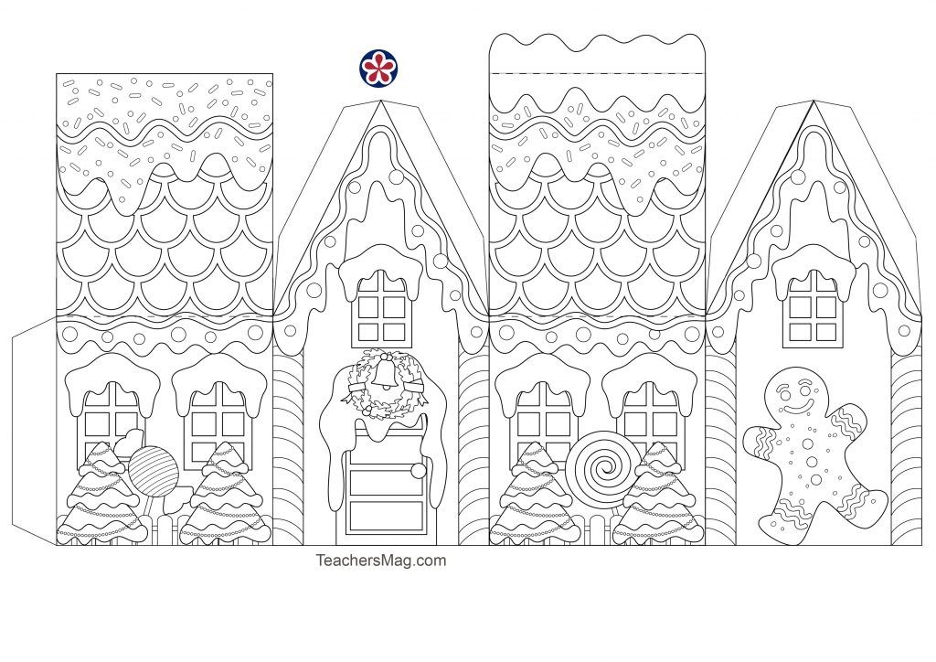 Gingerbread House Printable Template Educational Printable Activities