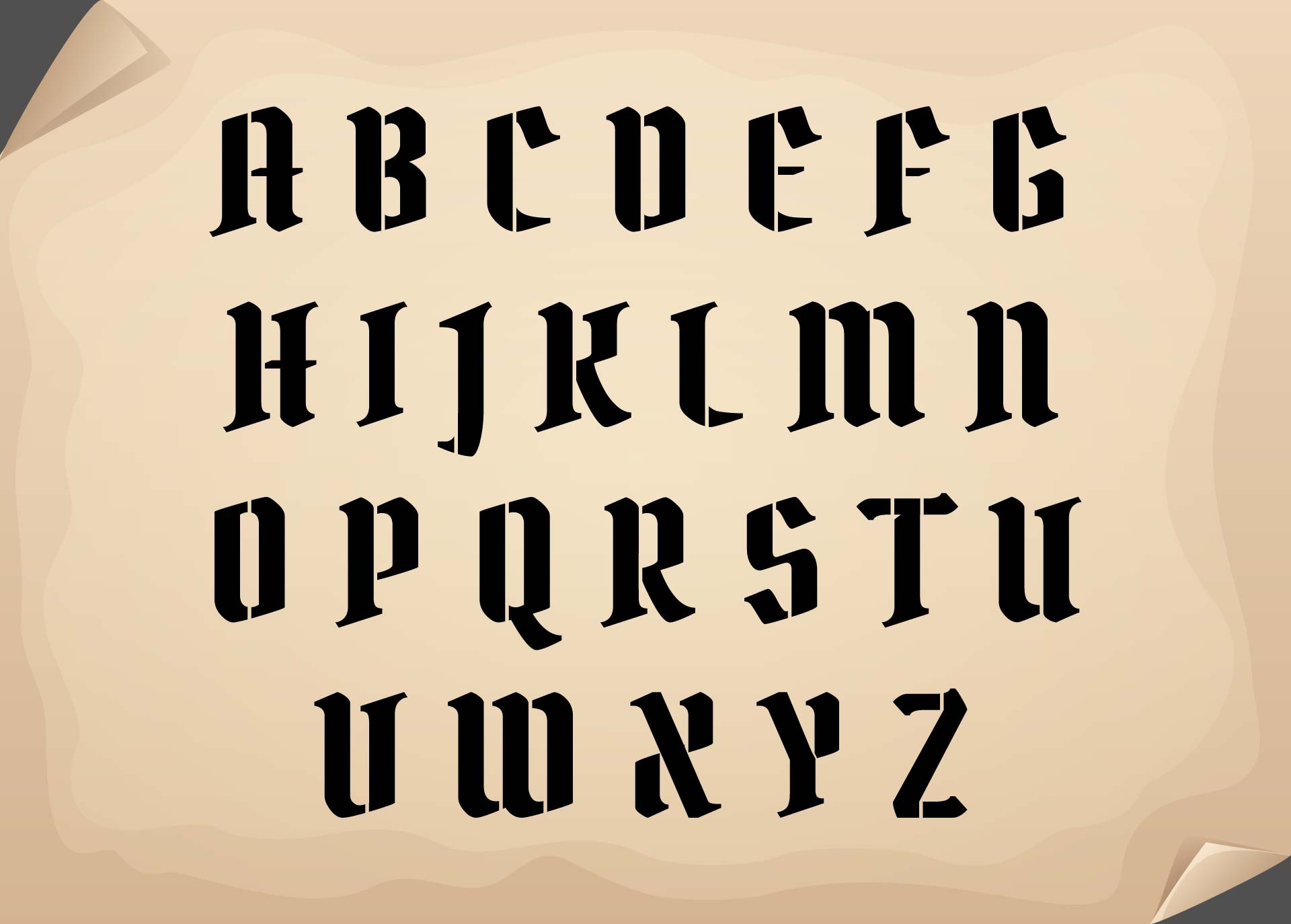 Lettering Templates Fonts