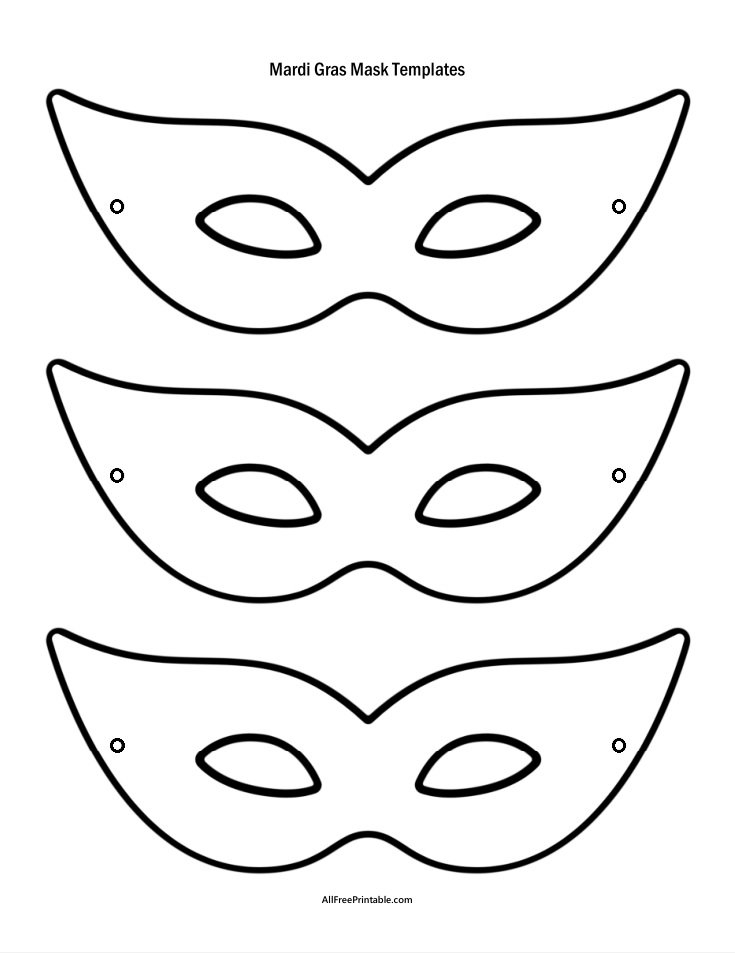 Mardi Gras Mask Template Free Printable
