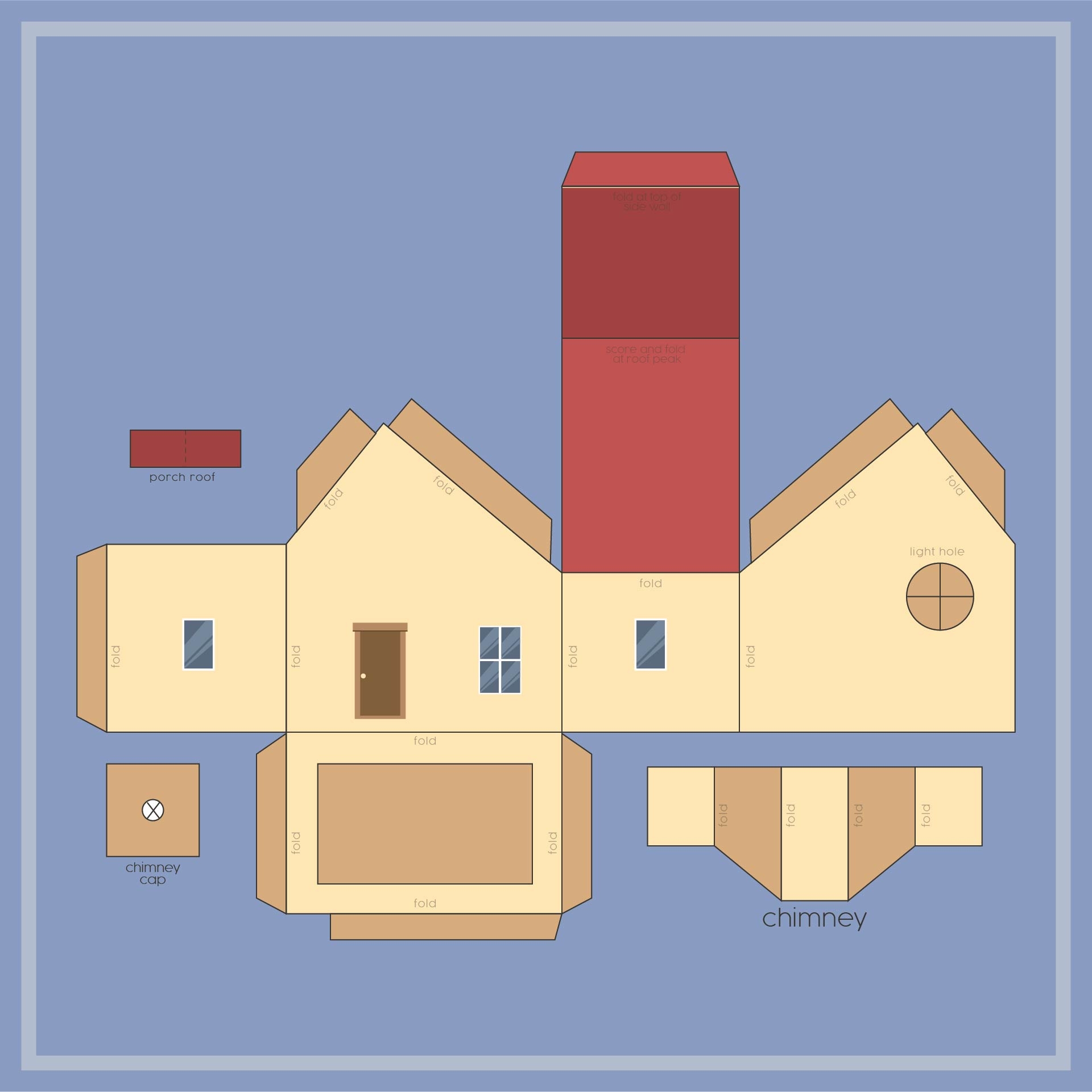 Paper House Template Printable