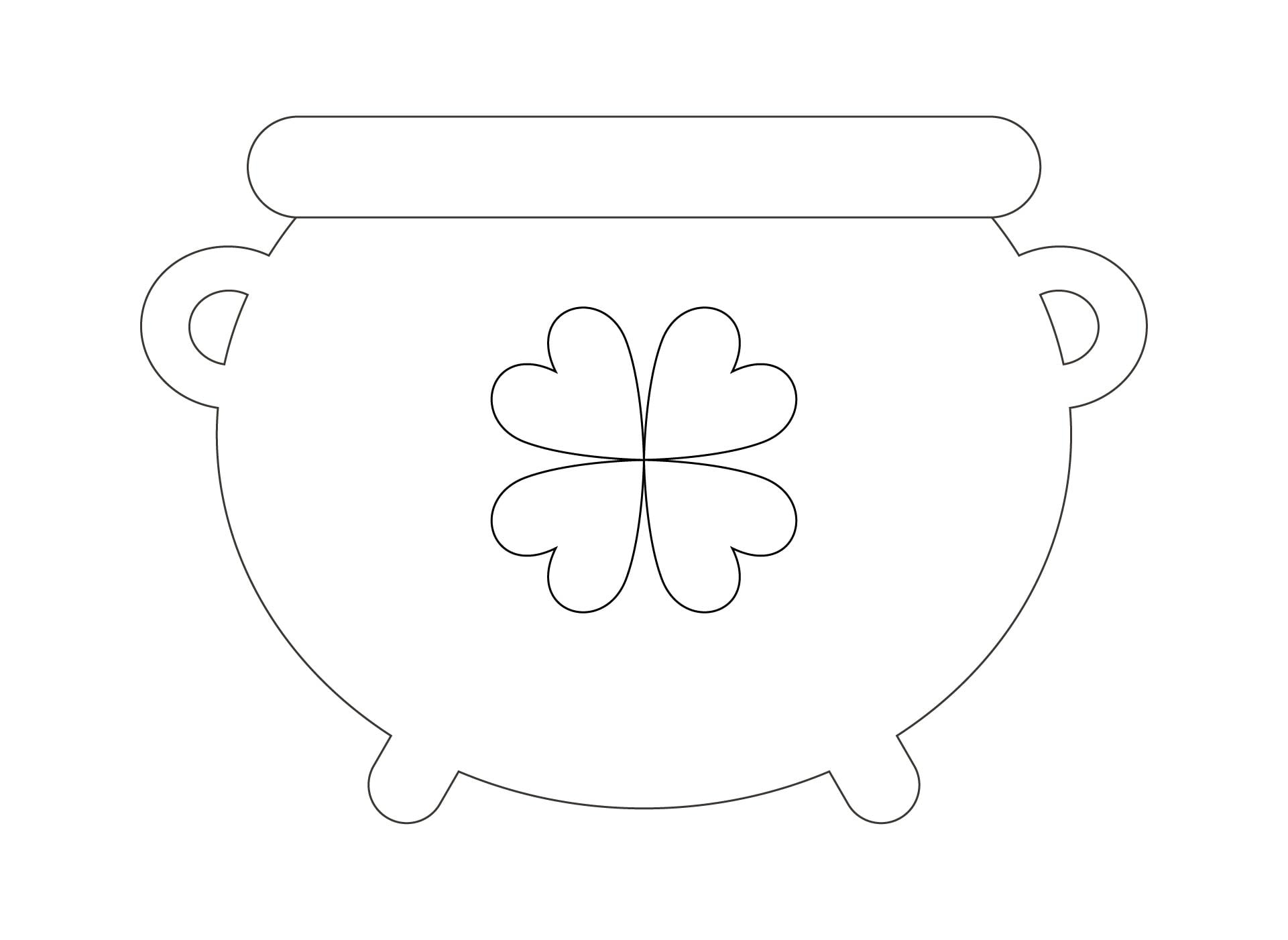 Pot Of Gold Template Free Printable Free Printable