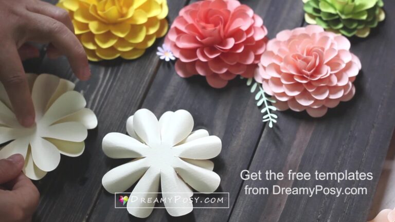 Printable 3d Flower Template Cut Out Online Deals Www pinnaxis