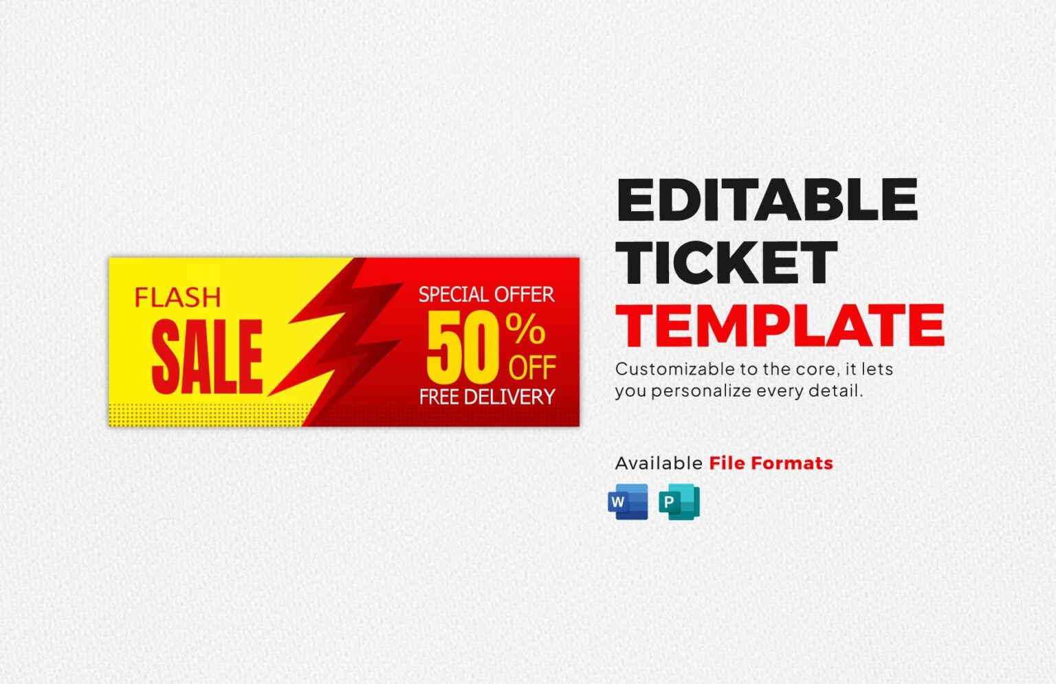 Printable Editable Ticket Template: The Ultimate Solution for Your ...