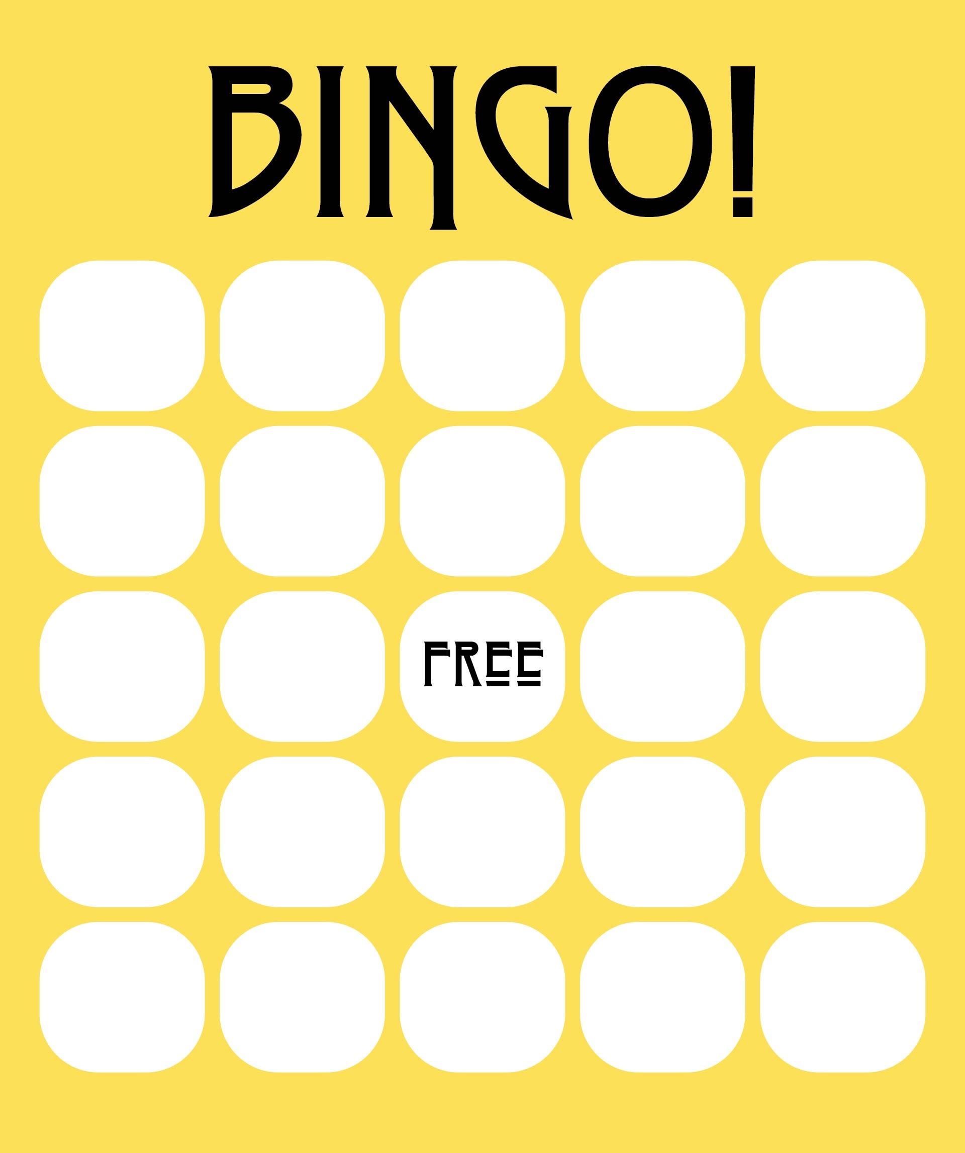 Printable Blank Bingo Card Template Content Calendar Template