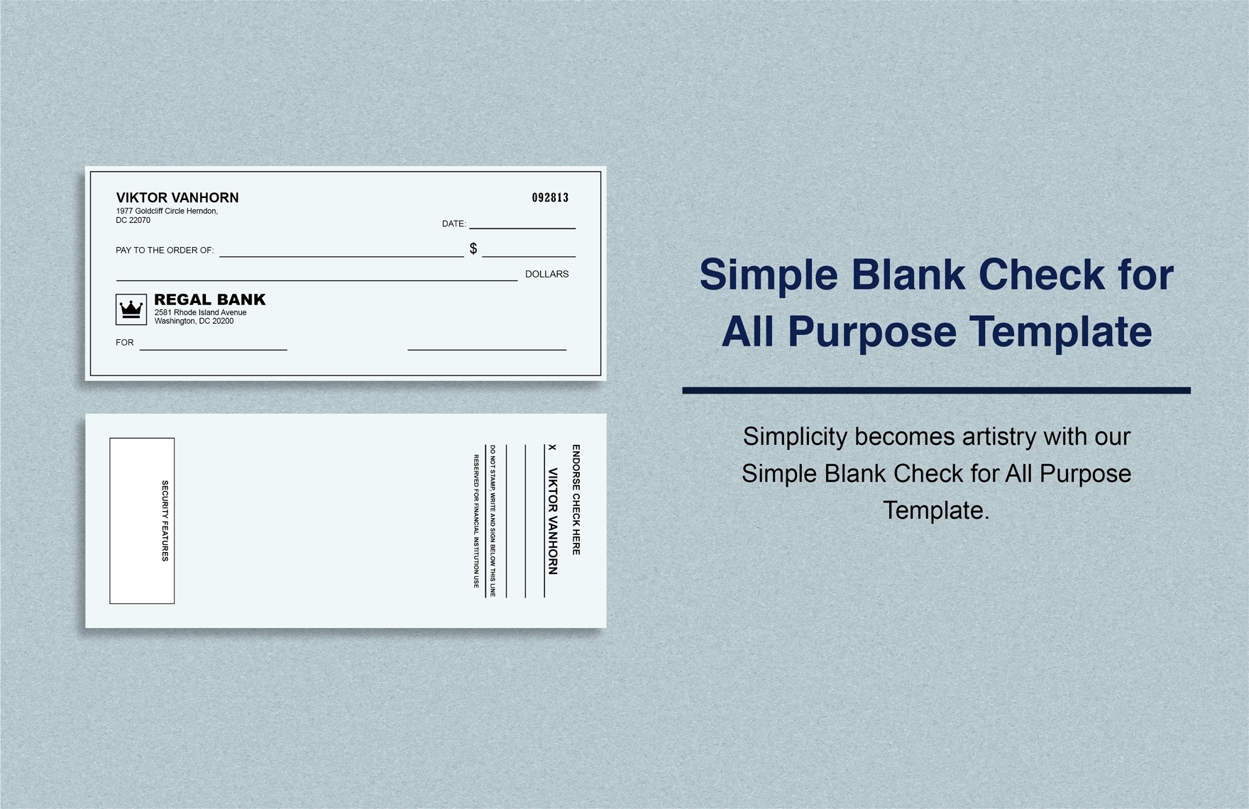 Printable Blank Business Check Template Printables Template Free