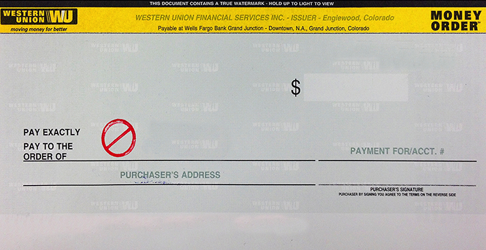 Printable Blank Money Order Template Receipt Forms