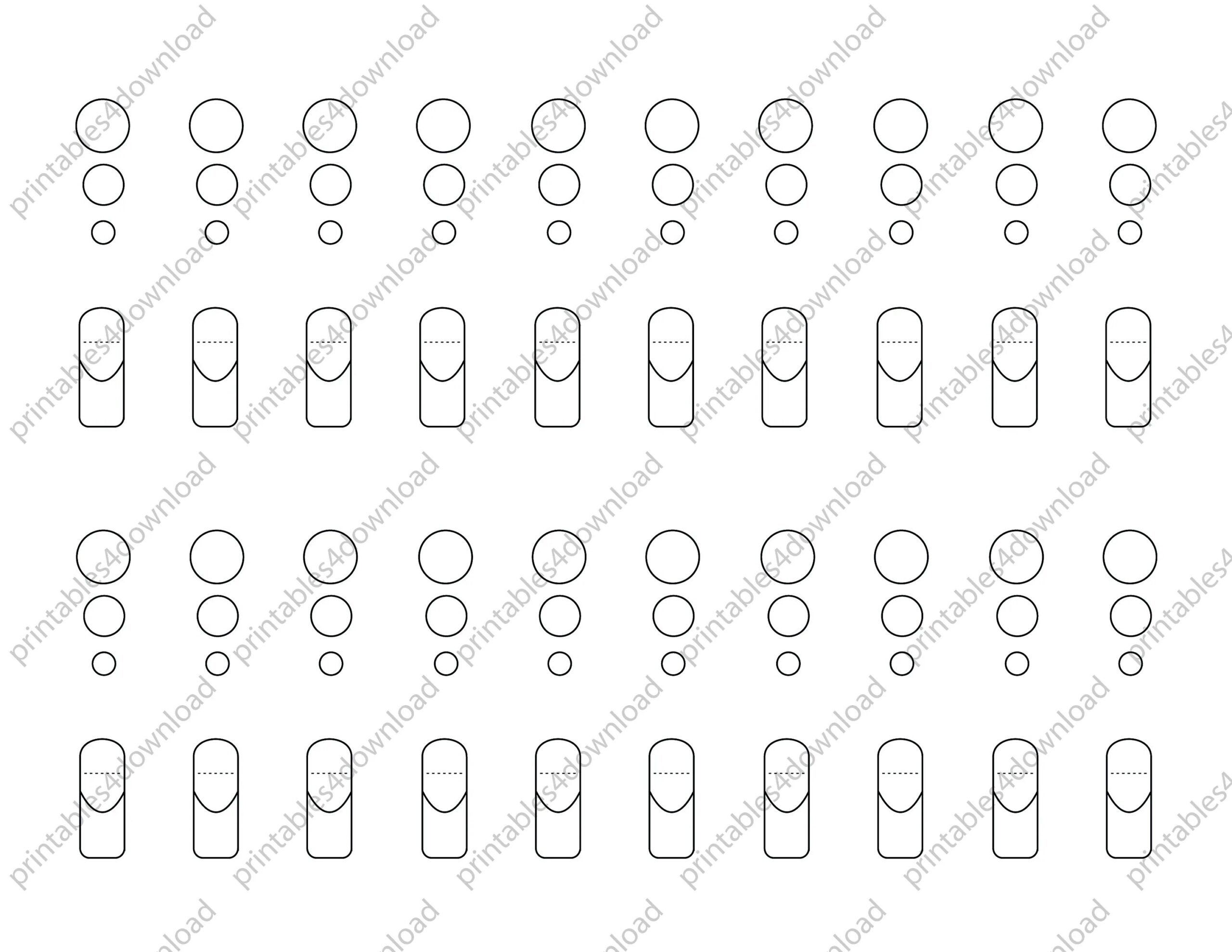 Printable Blank Nail Template