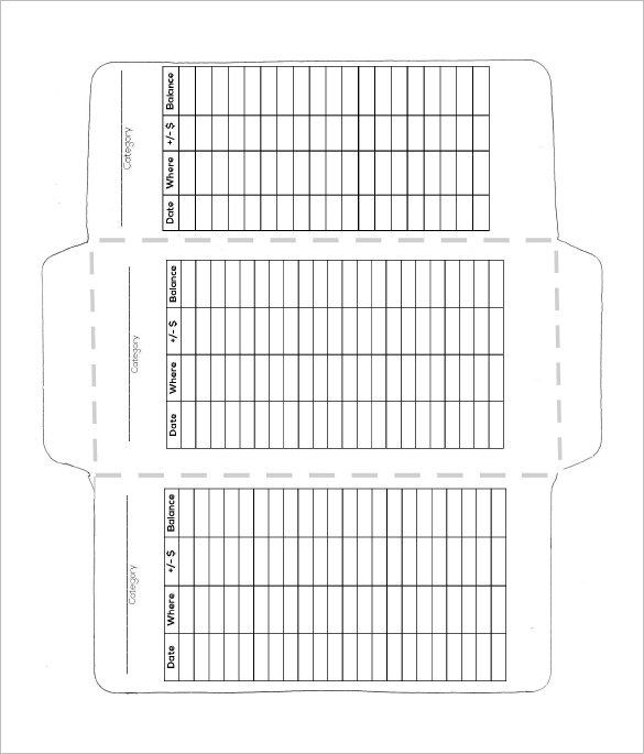 Printable Budget Envelope Template Shabby Chic Templates Hexagon